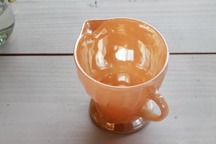 FireKingファイヤーキング◇ピーチラスタ―◇ミルクピッチャー◇ANCHOR