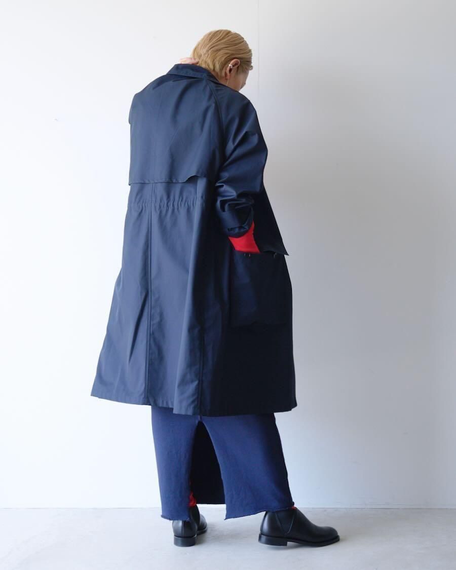 HTS（エイチティーエス）COTTON NYLON BALMACAAN COAT WITH GUSSETED