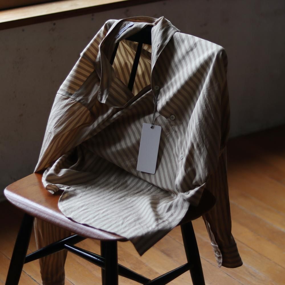 MAATEE&SONS BAND COLLAR SHIRT - DIMPLE