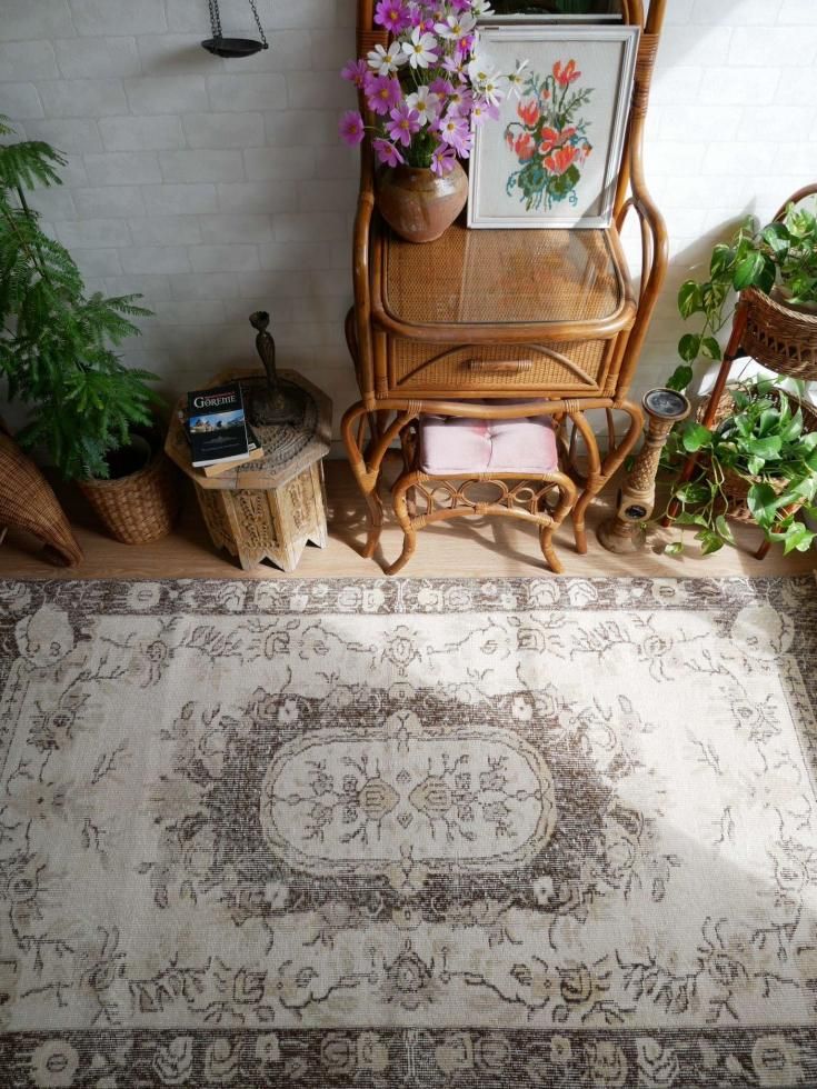 ヴィンテージターキッシュラグ オーバーダイラグ トルコラグ