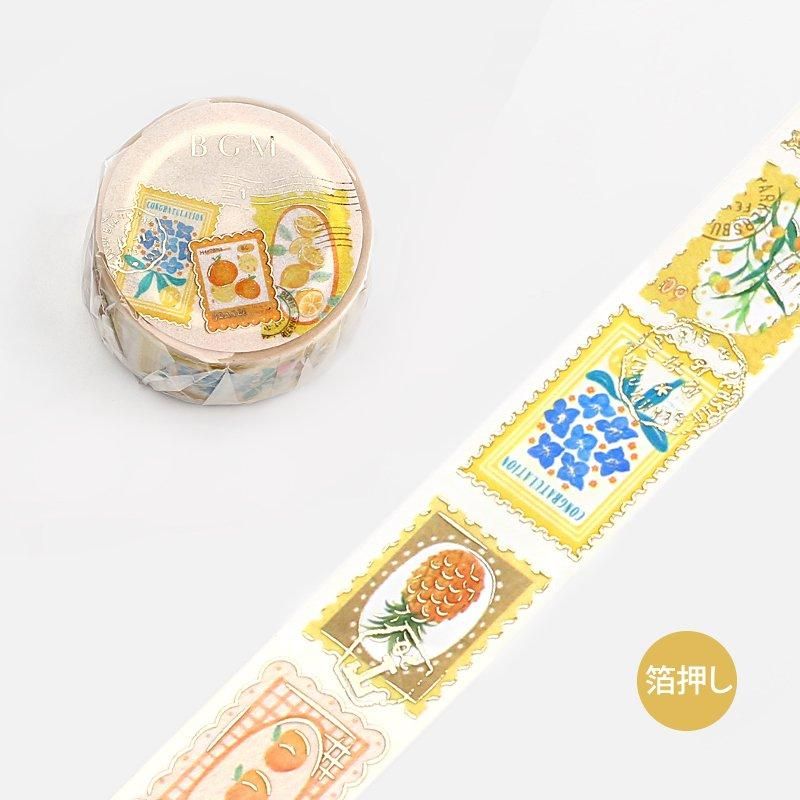 マスキングテープ ライフ “箔押し”丸いフラワー 20mm*5m - BGM ONLINE SHOP