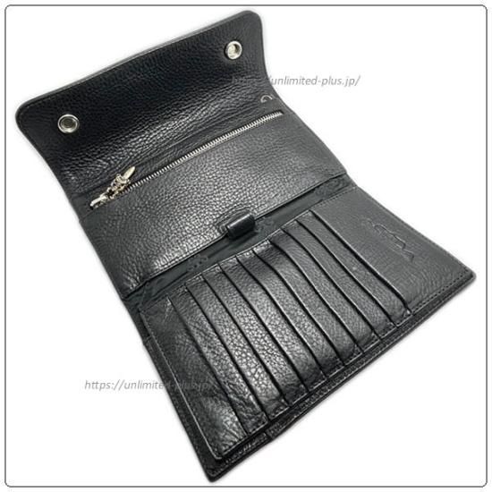 クロムハーツ 財布（Chrome Hearts）ウェーブ ウォレット クロスボタン