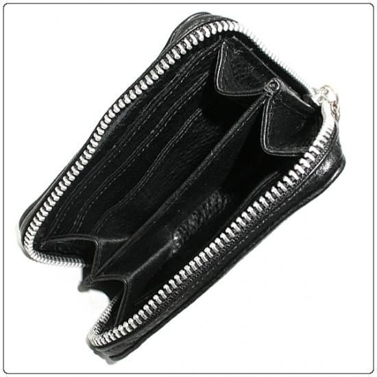 クロムハーツ 財布（Chrome Hearts）3サイドジップブラック ヘビー
