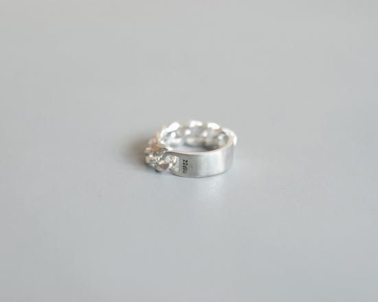 20/80 | STERLING SILVER ID CHAIN RING 8mm width | hazy