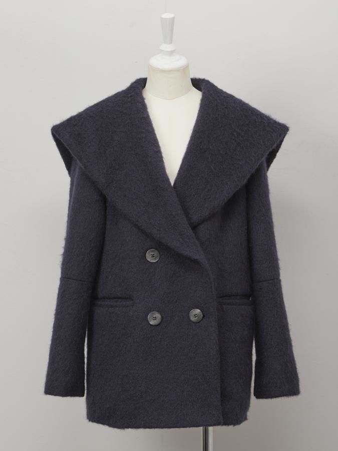 Mohair Shaggy Short Coat - ROSARYMOON OFFICIAL WEB STORE