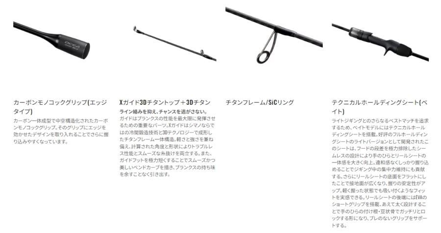 シマノ 24 オシアジガーSLJ ベイトモデル B62-0/FS / ジギングロッド