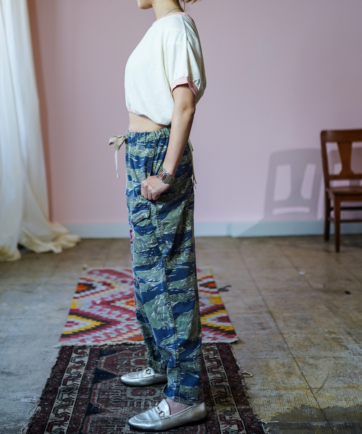 ゴートゥーハリウッド GO TO HOLLYWOOD 迷彩プリントイージーパンツ