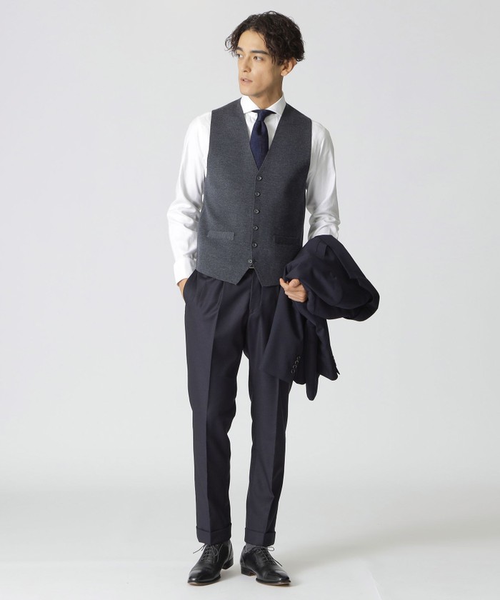 Washable】オープンニットベスト(506896079)｜HANKYU MEN'S / 阪急メンズ