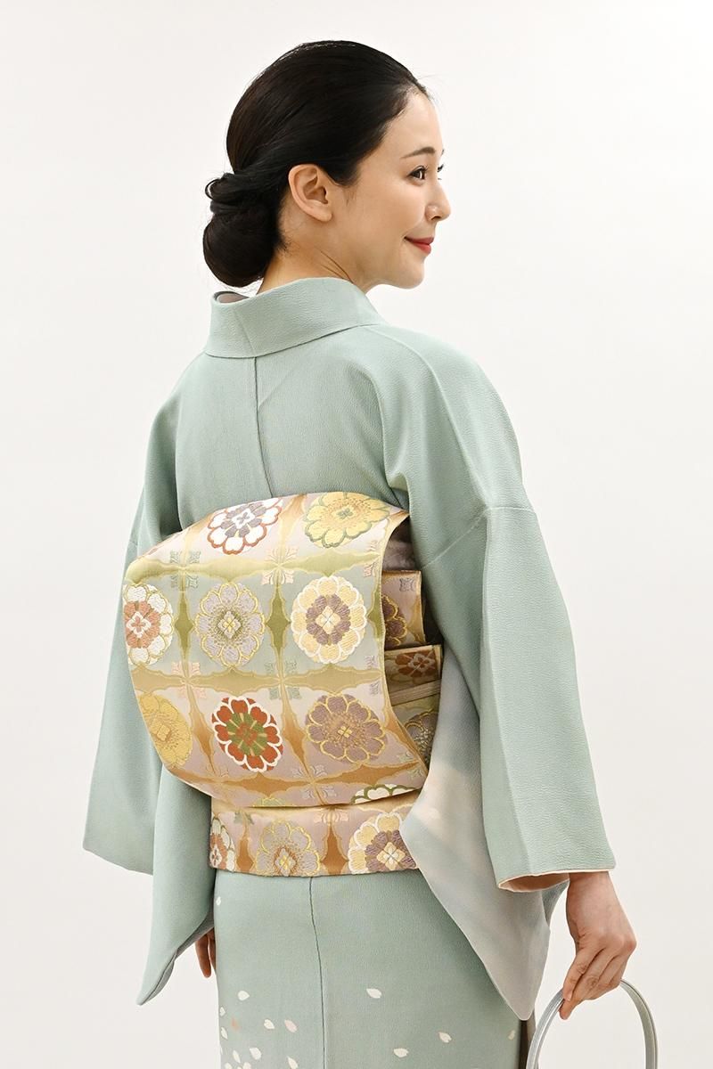 銀座【L-8706】袋帯 多彩な横段暈かしに華文 - 銀座きもの青木｜長く