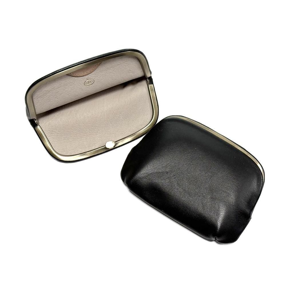 天溝押口 がま口 ポーチ | 本革 ラムスキン - パイソン財布 蛇革財布