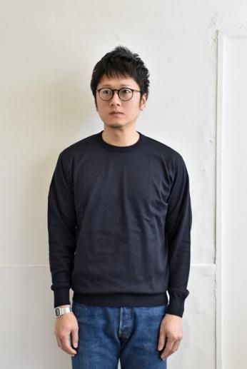 JOHN SMEDLEY（ジョンスメドレー） Vネックカーディガン ネイビー - ZABOU