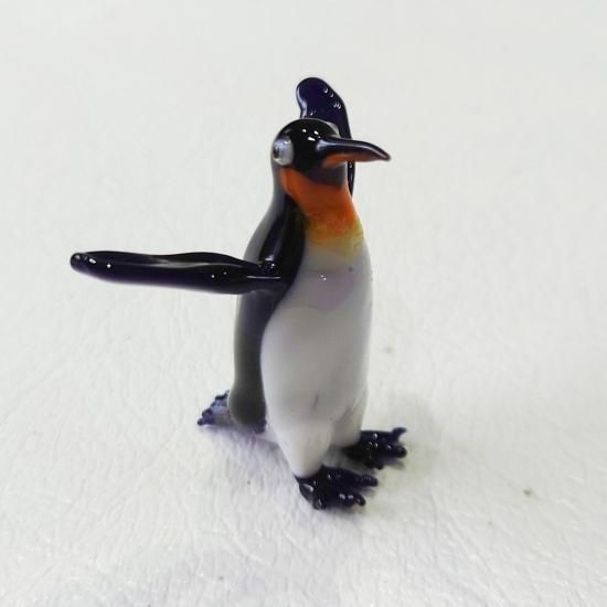 ガラスのペンギン キングペンギン - 硝子造形士 穂坂英樹 グラスワーク