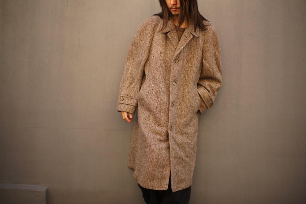 Town Club - Harris Tweed】ヴィンテージ ハリスツイード ウールコート