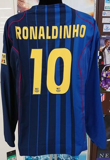 FCバルセロナ（A）04/05 選手用コード7 長袖 ロナウジーニョ