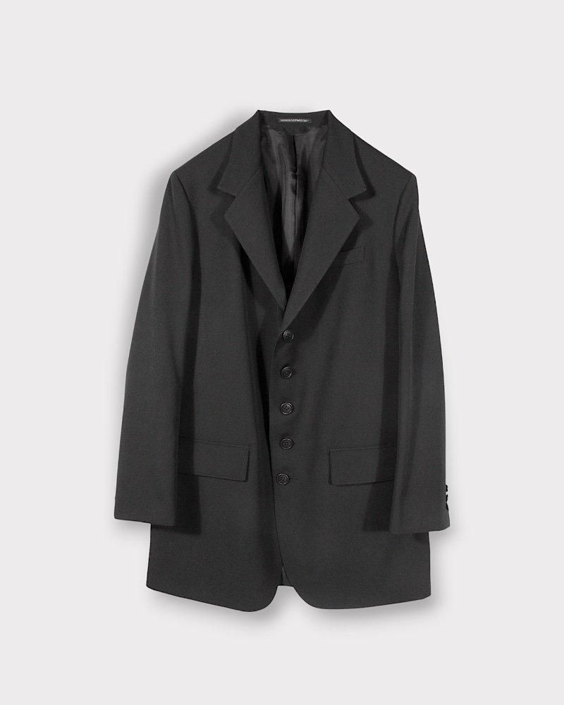 Yohji Yamamoto POUR HOMME】WOOL GABARDINE 5BUTTON JACKET｜Yohji