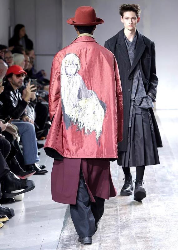 Yohji Yamamoto POUR HOMME】LADY PRINT REVERSIBLE COAT｜Yohji