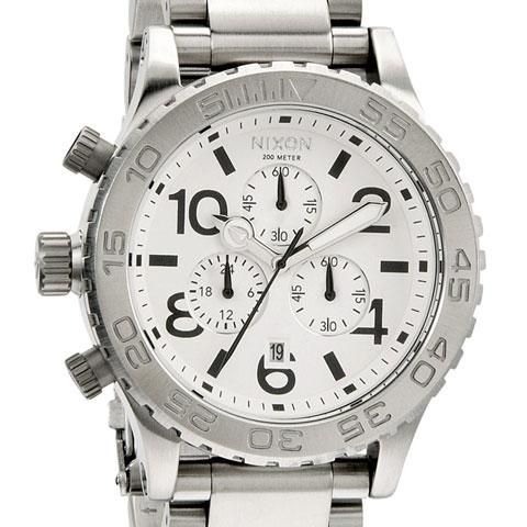 ニクソン 腕時計 42-20 クロノグラフ A037100 ホワイト×シルバー