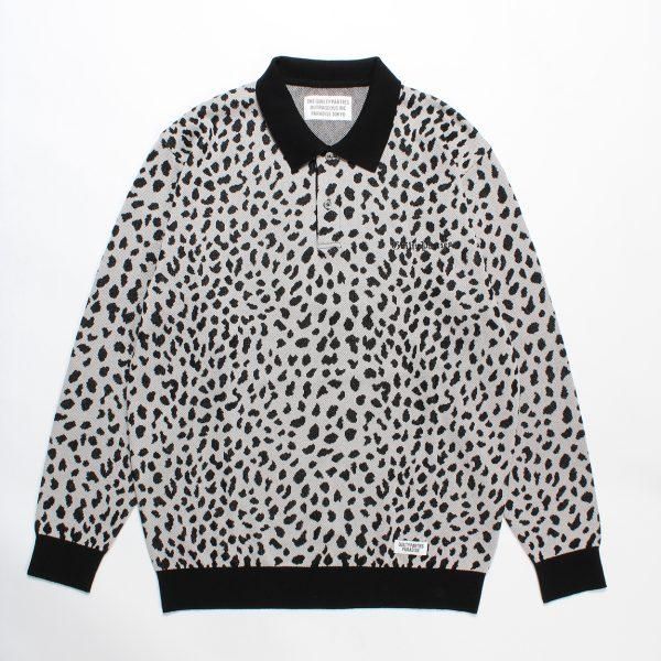 WACKO MARIA レオパードニットポロシャツ