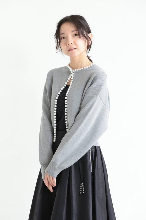 BORDERS at BALCONY(ボーダーズアットバルコニー) PEARL KNIT CARDIGAN