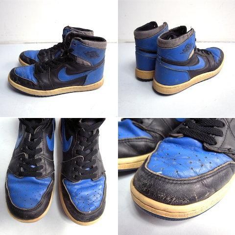 85年製 ナイキ エアジョーダン 1 オリジナル 青黒 [NIKE AIR JORDAN1