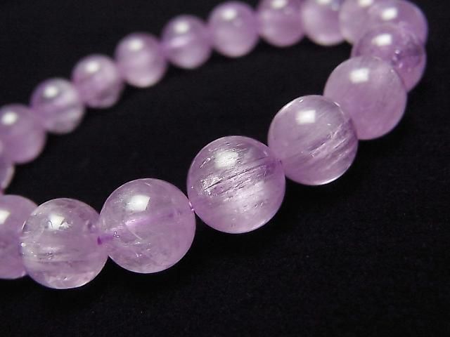 ナイジェリア産・高品質クンツァイト ラウンド9.5mm ブレスレット