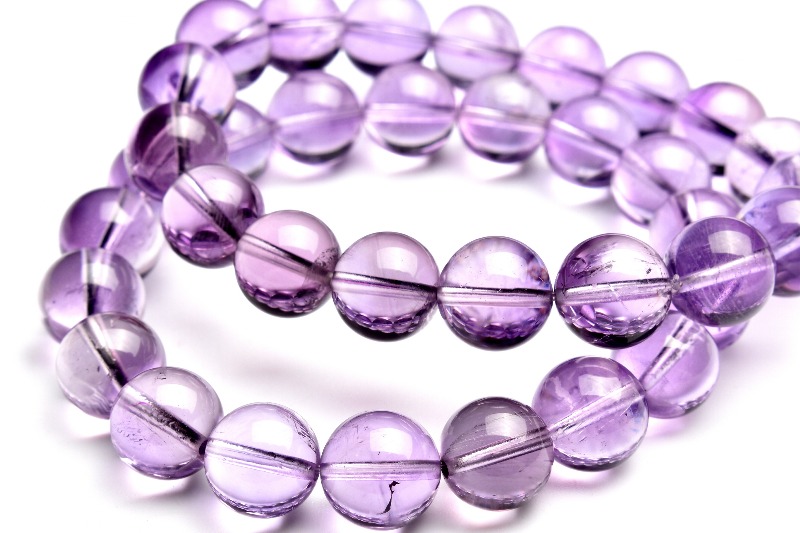 クリア アメジスト 9.5mm ブレスレット 【動画】 1個売り _BG4615-95