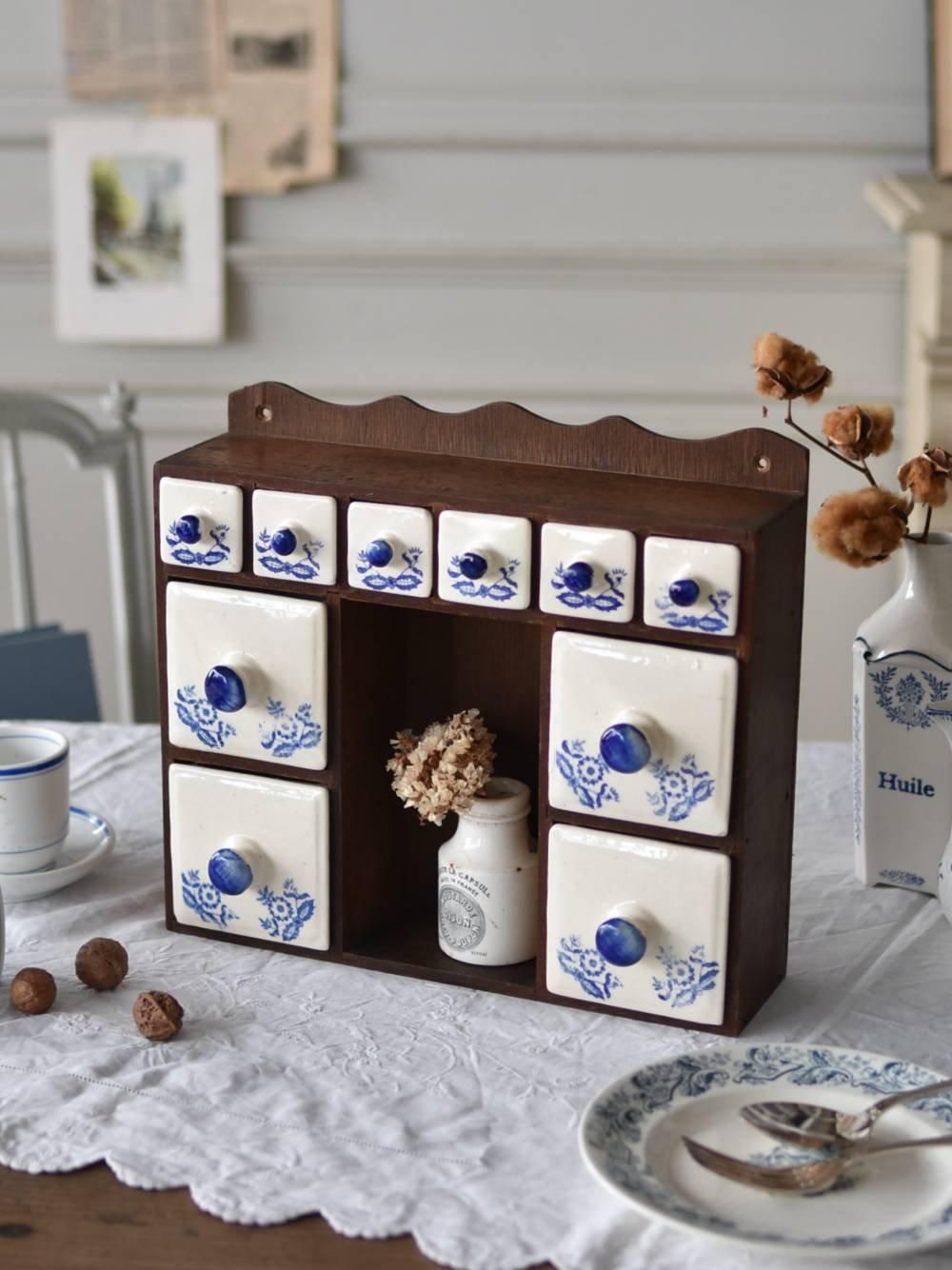 アンティークスパイスラック.2 フランス アンティーク キャニスター