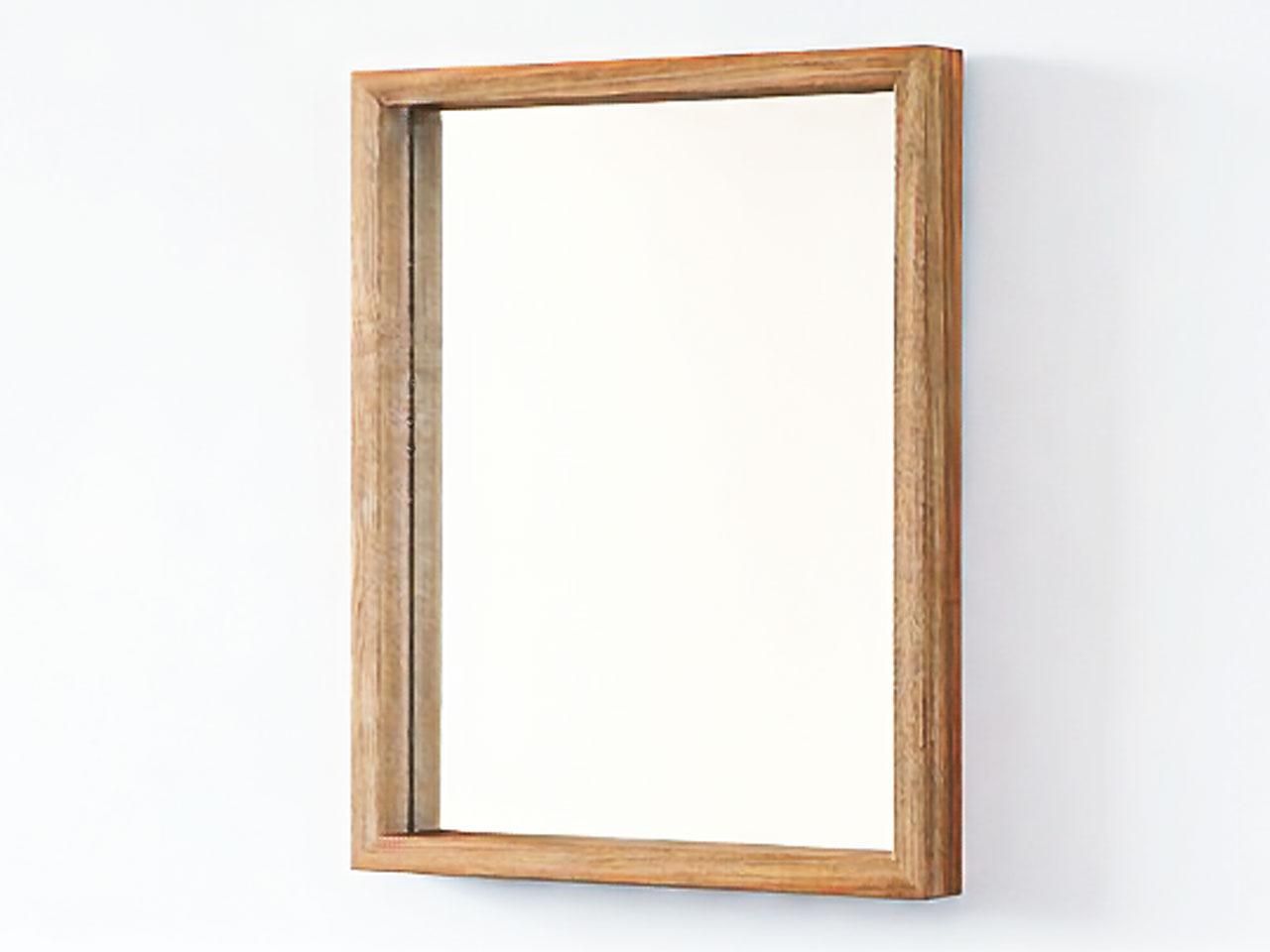木枠屋 | 木枠の鏡 タモ材 H450×W550×D50mm