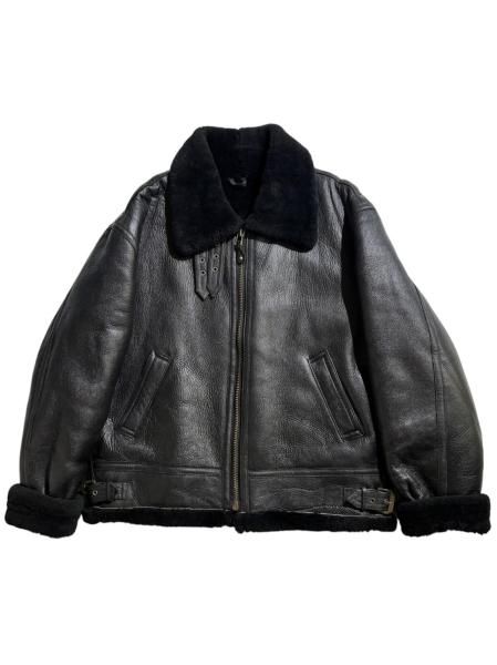 90's FEDELESS MILITARY INC. B-3 Type Mouton Jacket BLACK