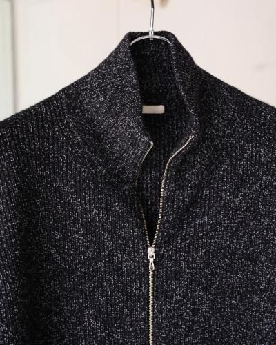 ULTERIOR W/C MEALANGE RIB DRIVERS KNIT - BLACK MIX - PURAS