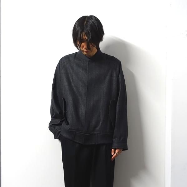 stein(シュタイン)/OVERSIZED MELTON STUDIUM JACKET/Charcoal check