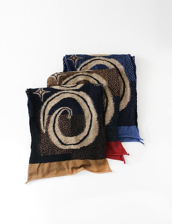 KAPITAL - 縮絨ウール 五輪アイヌHAPPYマフラー - BLUE NEON