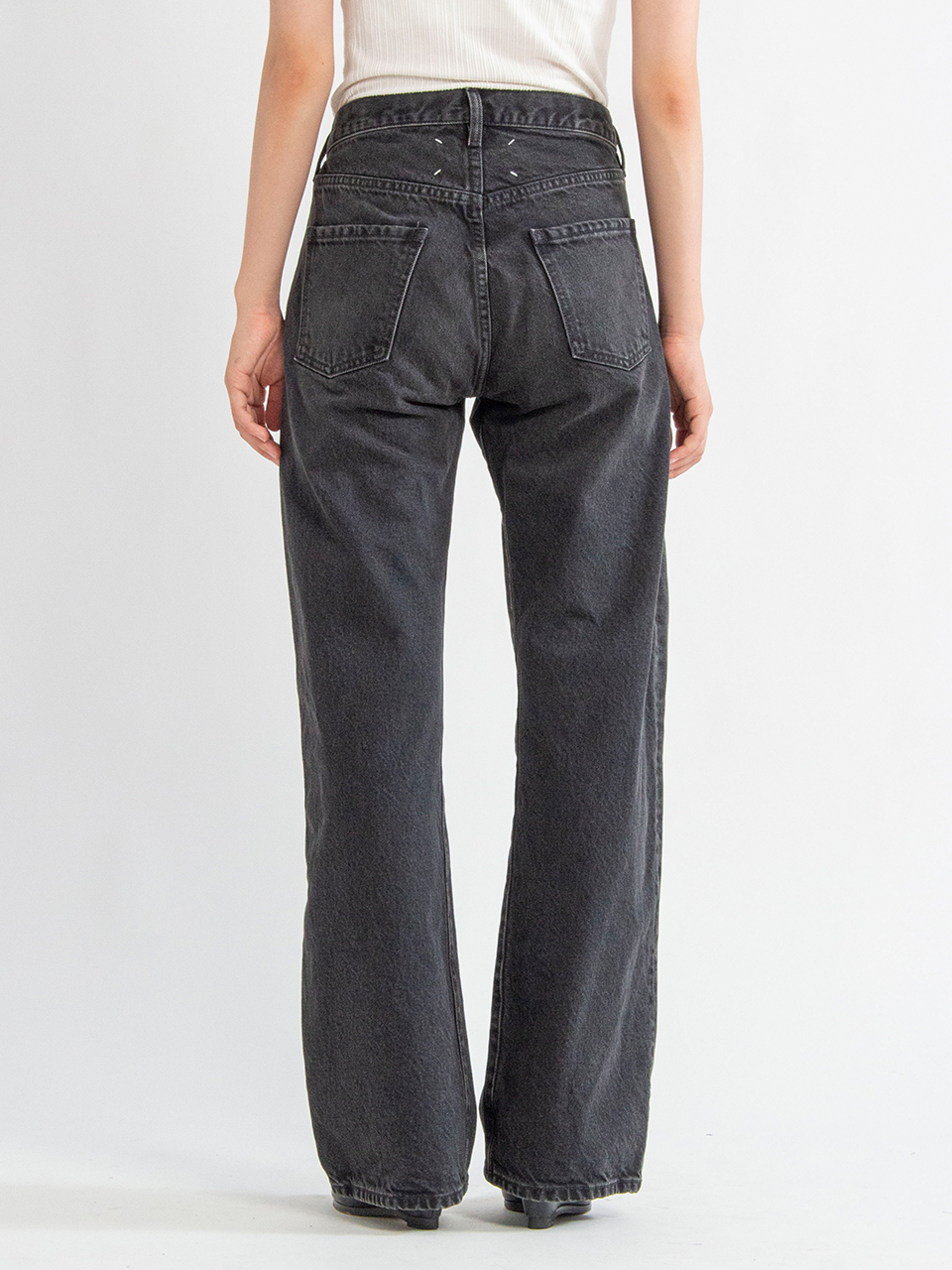 Straight jeans contrast pocket-ストレートジーンズコントラスト