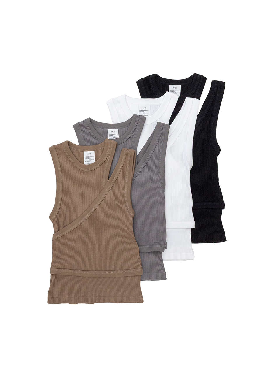 DOUBLE SHOULDER TANK TOP-ダブルショルダータンクトップ-HYKE（ハイク