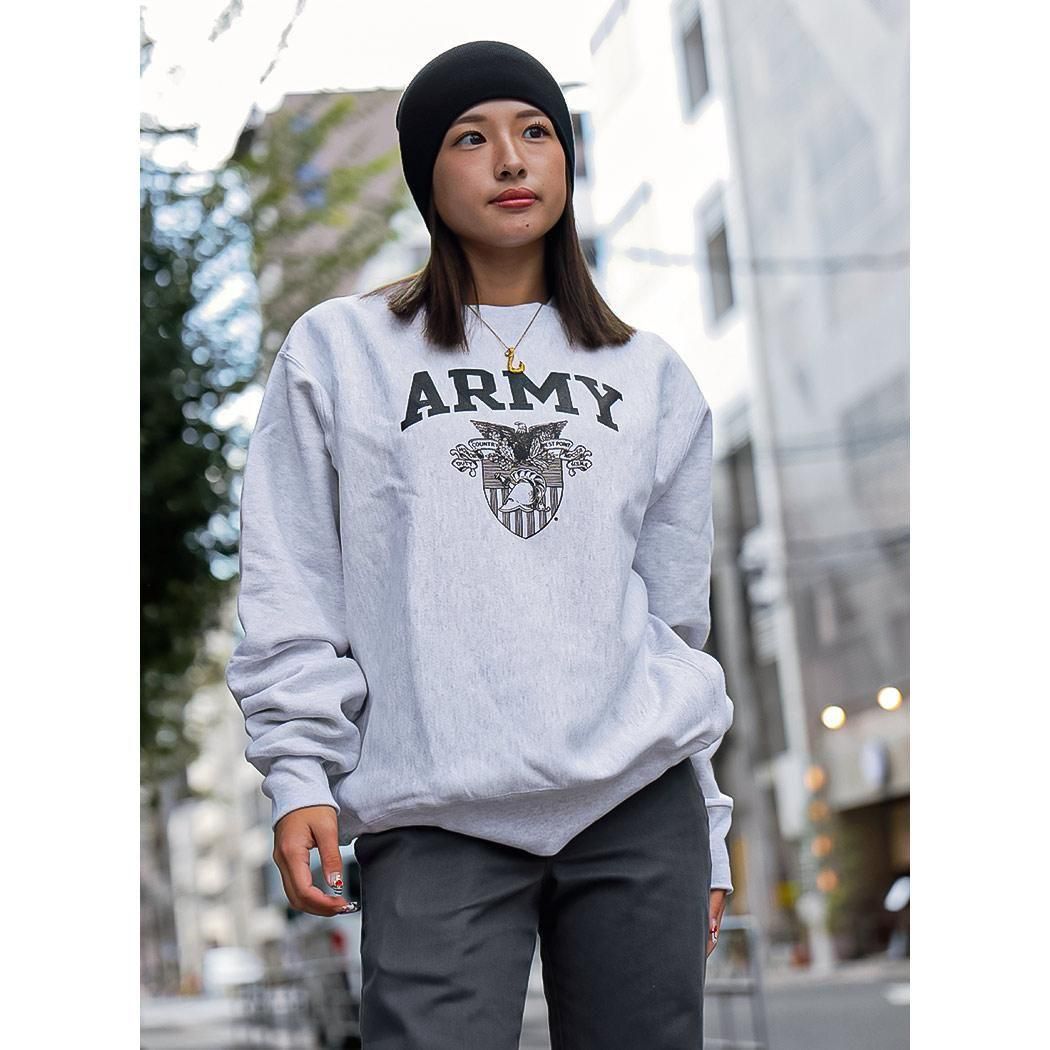 CHAMPION ARMY REVERSE WEAVE CREWNECK GRAY チャンピオン リバース