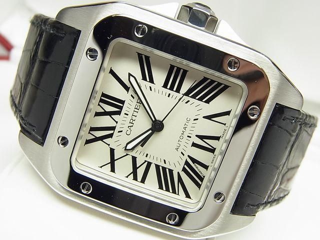 カルティエ サントス100・LMサイズ 革ベルト - 腕時計専門店THE-TICKEN