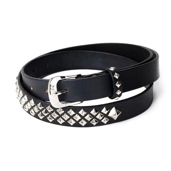 CALEE STUDS LEATHER NARROW BELT | スタッズベルト - ONE'S FORTE