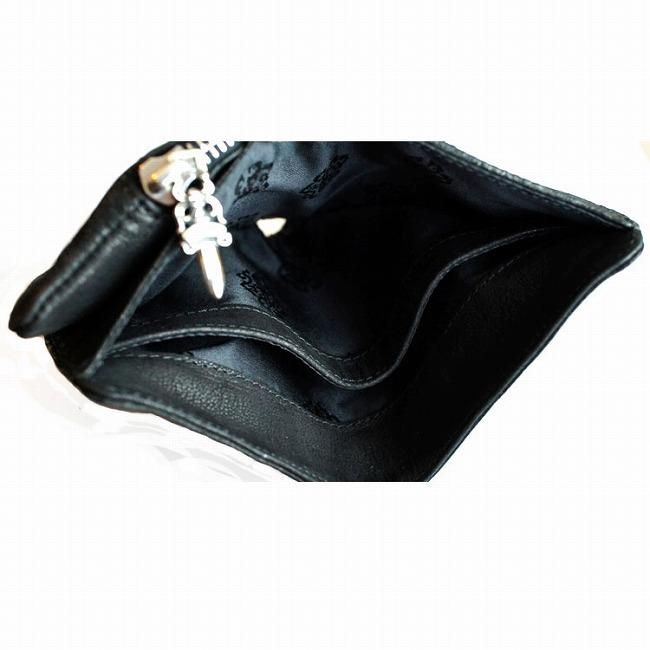 クロムハーツ ジョーイバイフォールド ウォレット デストロイレザー