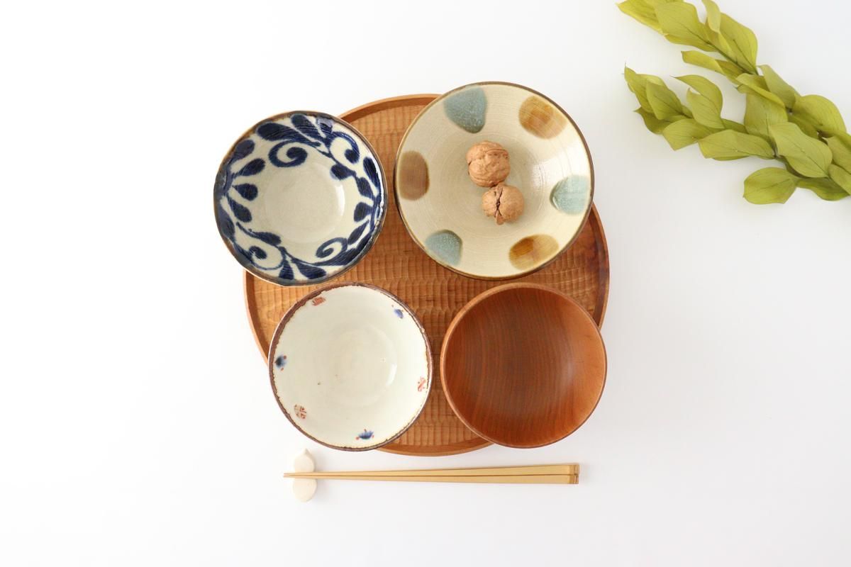鎬深鉢｜小｜あお唐草｜磁器｜美濃焼｜和食器通販｜うちる｜和食器の皿