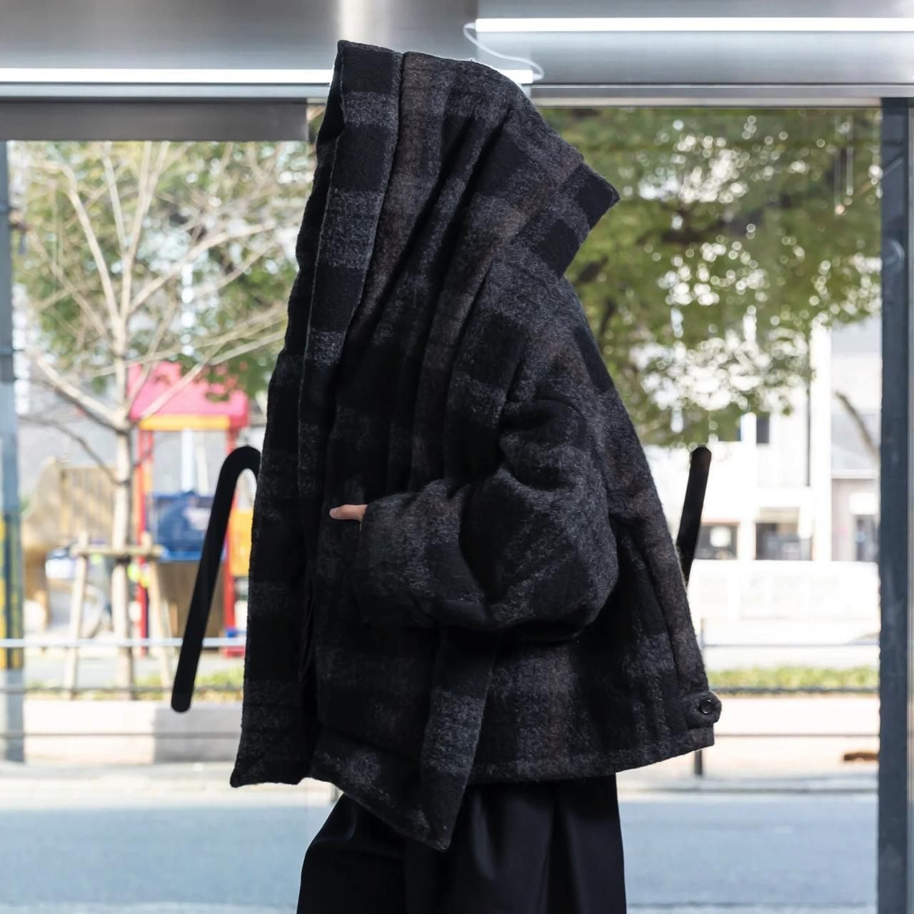 VOAAOV モヘアタッチウールダウンストール Black - BISHOOL,Edwina