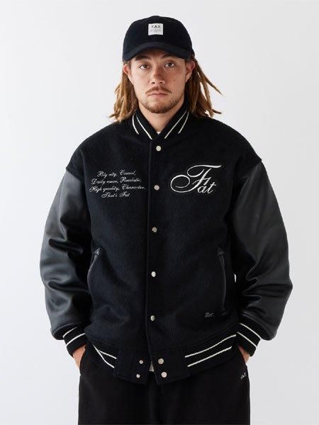 F.A.T. 】 CALLIGRAFAM ( スタジアムジャケット / スタジャン ) Black