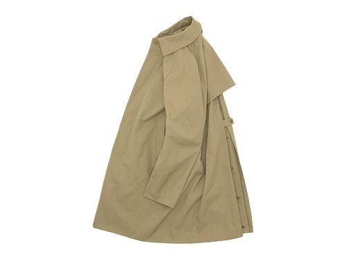 YAECA ステンカラーコート スタンダード KHAKI 〔メンズ〕 【18502
