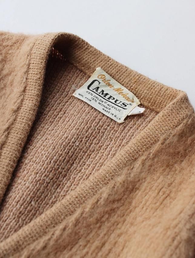 60s CAMPUS MOHAIR CARDIGAN MADE IN USA | MATIN, VINTAGE OUTFITTERS