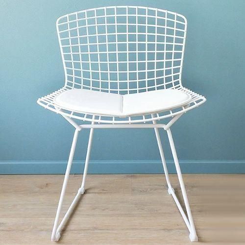 ハリー・ベルトイア/WireChairワイヤーチェア【ホワイトフレーム×PU
