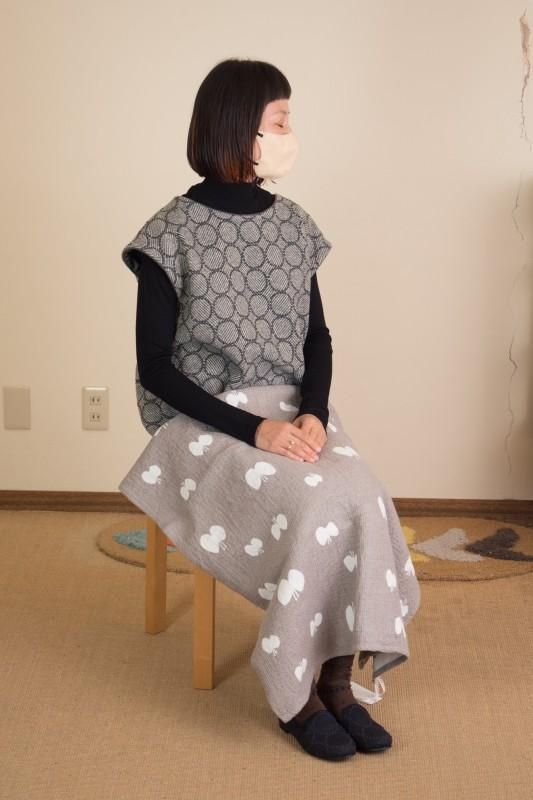 mina perhonen hana hane コットンリネンブランケット Small - ミナ