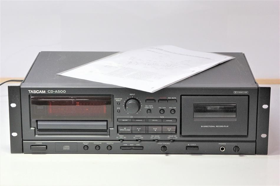 CD-A500｜TASCAM CD/カセットコンビネーションプレーヤー ワンタッチ