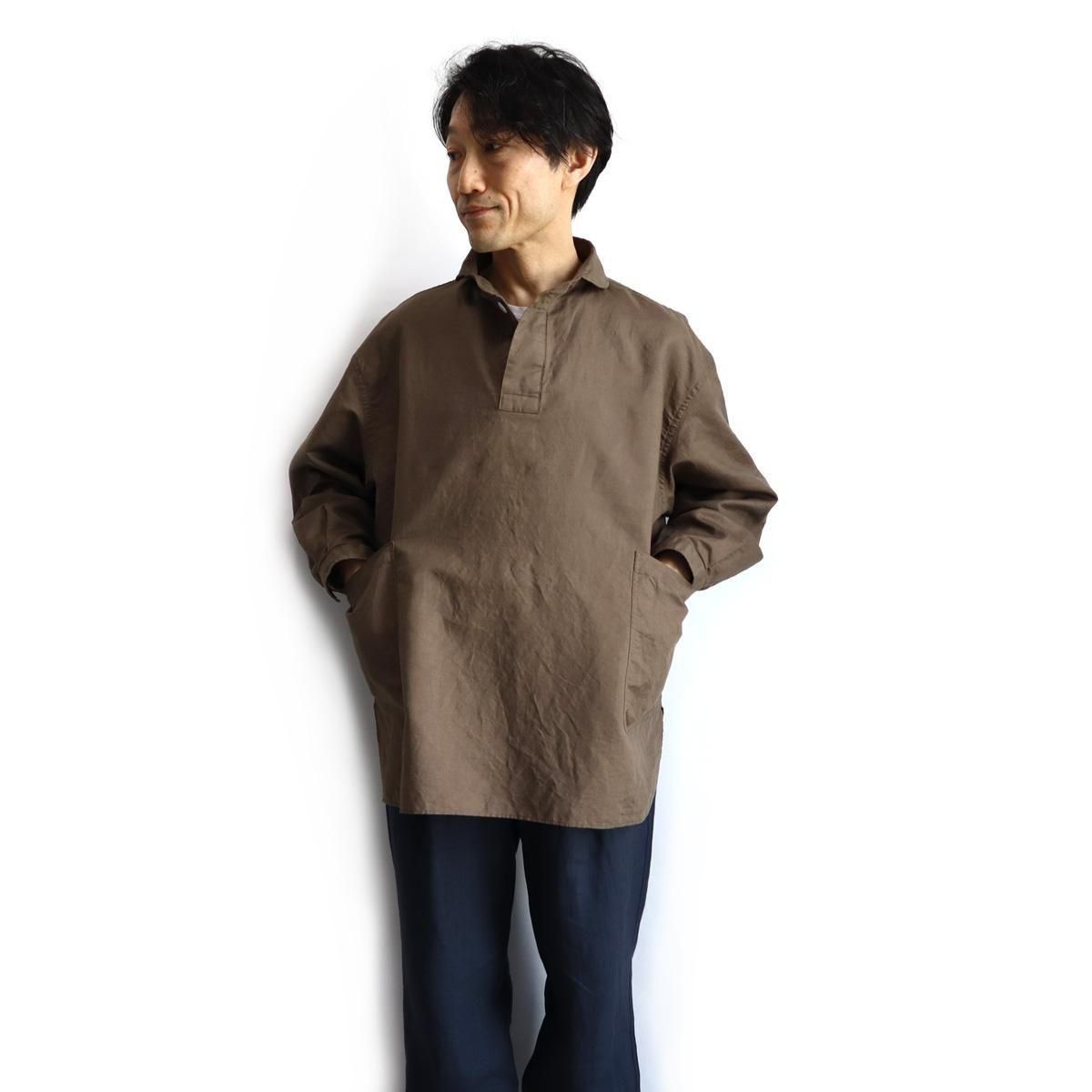 LOLO LIKE（ロロライク）綿麻 定番プルオーバー ビックシャツ