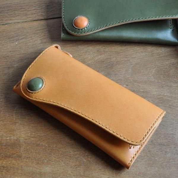 栃木レザー使用] レザー財布 (ロングウォレット) レザーストーン TYPE3