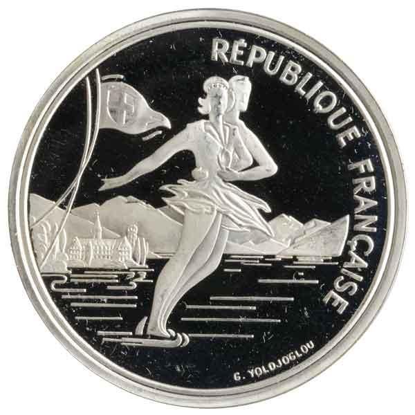 アルベールビルオリンピック記念100フラン銀貨|フランス|コレクターズ