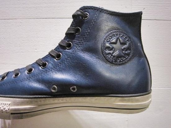 converse×John Varvatos Burnished Leather ALL STAR Hi Navy - Laid